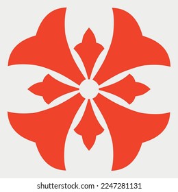 Floral Forma ornamental Ilustración vectorial