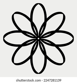 Floral Ornamental Shape Vector illustration