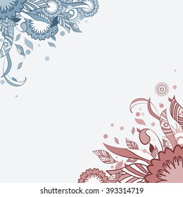 Floral and ornamental spring item background. abstract flowers. monochrome