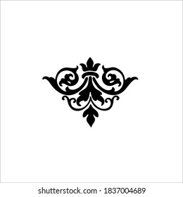 Floral Ornamental Symbol. Vector Illustration.