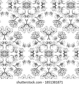 Floral ornamental vector pattern background