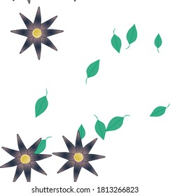 Patrón de vector ornamental floral. La textura de las hojas de diseño sin brillo.