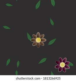Floral ornamental vector pattern. Seamless design leafs texture.