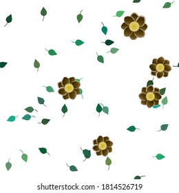 Floral ornamental vector pattern. Seamless design leafs texture.