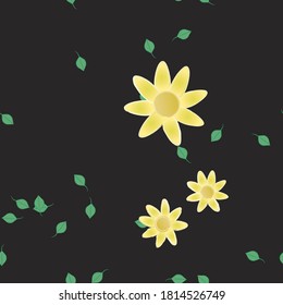 Floral ornamental vector pattern. Seamless design leafs texture.