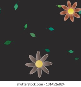 Blumenziermuster, Vektormuster. Nahtlose Design-Blätter Textur.