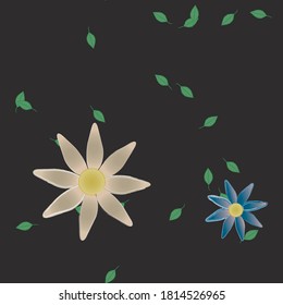 Floral ornamental vector pattern. Seamless design leafs texture.