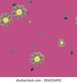 Floral ornamental vector pattern. Seamless design leafs texture.