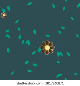 Floral ornamental vector pattern. Seamless design leafs texture.