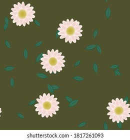 Patrón de vector ornamental floral. La textura de las hojas de diseño sin brillo.