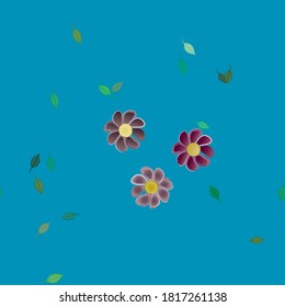 Floral ornamental vector pattern. Seamless design leafs texture.