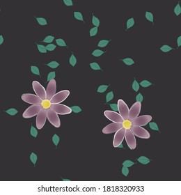Patrón de vector ornamental floral. La textura de las hojas de diseño sin brillo.