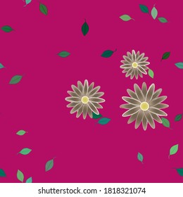 Blumenziermuster, Vektormuster. Nahtlose Design-Blätter Textur.