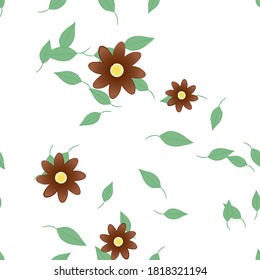 Patrón de vector ornamental floral. La textura de las hojas de diseño sin brillo.