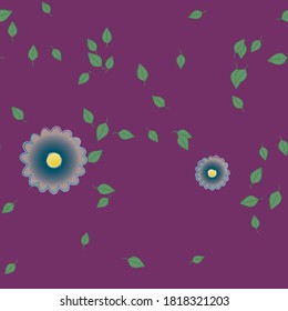 Floral ornamental vector pattern. Seamless design leafs texture.