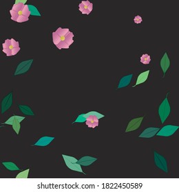 Floral ornamental vector pattern. Seamless design leafs texture.