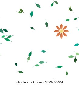 Patrón de vector ornamental floral. La textura de las hojas de diseño sin brillo.