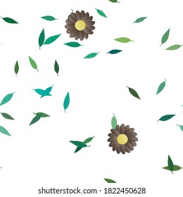 Patrón de vector ornamental floral. La textura de las hojas de diseño sin brillo.