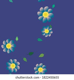 Floral ornamental vector pattern. Seamless design leafs texture.