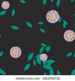 Patrón de vector ornamental floral. La textura de las hojas de diseño sin brillo.