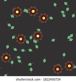 Patrón de vector ornamental floral. La textura de las hojas de diseño sin brillo.