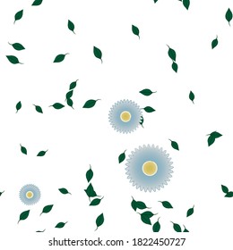 Floral ornamental vector pattern. Seamless design leafs texture.