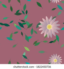 Patrón de vector ornamental floral. La textura de las hojas de diseño sin brillo.