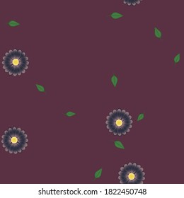 Blumenziermuster, Vektormuster. Nahtlose Design-Blätter Textur.