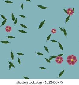 Floral ornamental vector pattern. Seamless design leafs texture.
