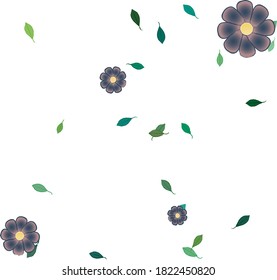 Floral ornamental vector pattern. Seamless design leafs texture.