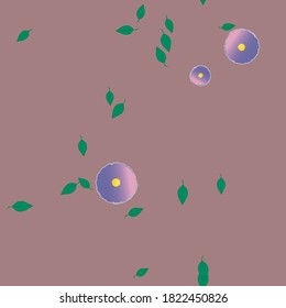 Floral ornamental vector pattern. Seamless design leafs texture.