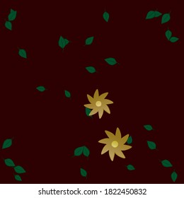 Floral ornamental vector pattern. Seamless design leafs texture.