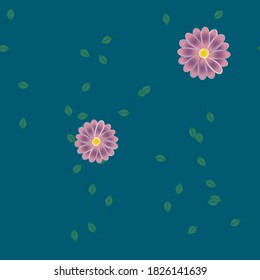 Blumenziermuster, Vektormuster. Nahtlose Design-Blätter Textur.