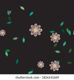 Patrón de vector ornamental floral. La textura de las hojas de diseño sin brillo.