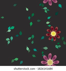 Floral ornamental vector pattern. Seamless design leafs texture.