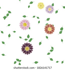Patrón de vector ornamental floral. La textura de las hojas de diseño sin brillo.