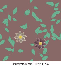 Patrón de vector ornamental floral. La textura de las hojas de diseño sin brillo.