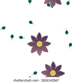 Floral ornamental vector pattern. Seamless design leafs texture.