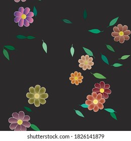Patrón de vector ornamental floral. La textura de las hojas de diseño sin brillo.