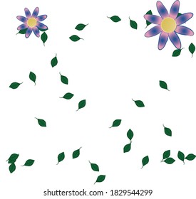 Floral ornamental vector pattern. Seamless design leafs texture.