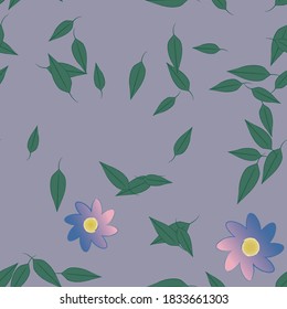 Patrón de vector ornamental floral. La textura de las hojas de diseño sin brillo.