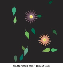 Patrón de vector ornamental floral. La textura de las hojas de diseño sin brillo.