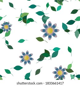 Patrón de vector ornamental floral. La textura de las hojas de diseño sin brillo.
