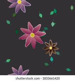 Patrón de vector ornamental floral. La textura de las hojas de diseño sin brillo.
