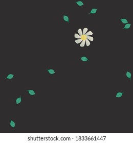 Floral ornamental vector pattern. Seamless design leafs texture.