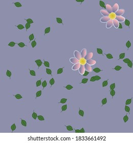 Blumenziermuster, Vektormuster. Nahtlose Design-Blätter Textur.