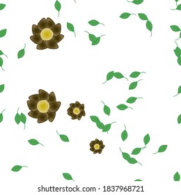 Floral ornamental vector pattern. Seamless design leafs texture.