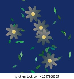 Floral ornamental vector pattern. Seamless design leafs texture.