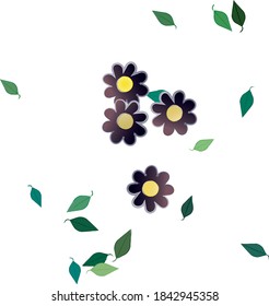 Floral ornamental vector pattern. Seamless design leafs texture.