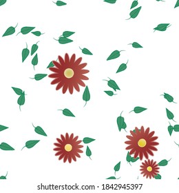 Patrón de vector ornamental floral. La textura de las hojas de diseño sin brillo.